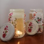 Μετατροπή γυάλας σε φαναράκι με ανάποδο decoupage....!!!l